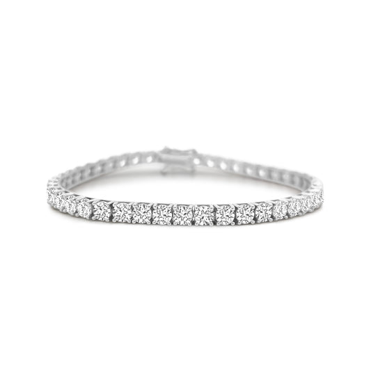Diamond tennis bracelet, classic diamond bracelet, elegant diamond line bracelet, round brilliant cut diamond bracelet, fine jewelry tennis bracelet, luxury diamond bracelet for women, timeless diamond jewelry, designer tennis bracelet, white gold diamond bracelet, everyday diamond bracelet.