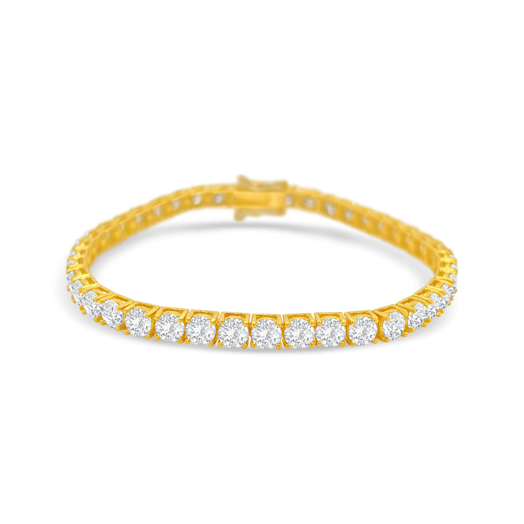 "Classic Diamond Tennis Bracelet with round brilliant diamonds", "Elegant tennis bracelet featuring a continuous row of diamonds", "Close-up of Diamond Tennis Bracelet clasp and setting", "Luxury Diamond Tennis Bracelet in white gold", "Sparkling Diamond Tennis Bracelet for everyday elegance"
