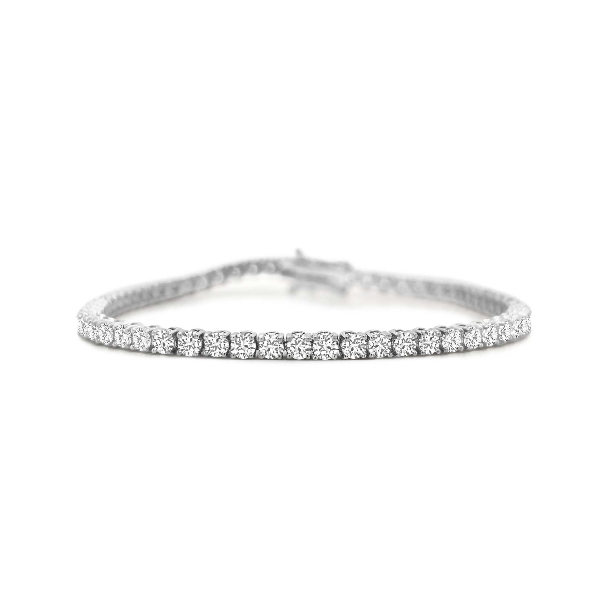 Diamond tennis bracelet, classic diamond bracelet, elegant diamond line bracelet, round brilliant cut diamond bracelet, fine jewelry tennis bracelet, luxury diamond bracelet for women, timeless diamond jewelry, designer tennis bracelet, white gold diamond bracelet, everyday diamond bracelet.