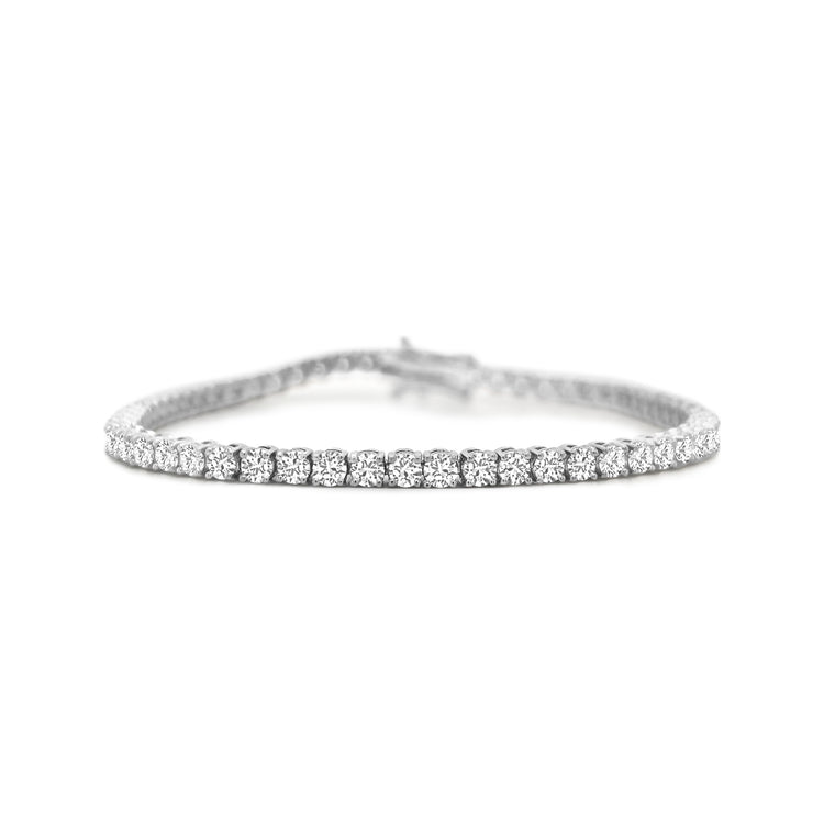 Diamond tennis bracelet, classic diamond bracelet, elegant diamond line bracelet, round brilliant cut diamond bracelet, fine jewelry tennis bracelet, luxury diamond bracelet for women, timeless diamond jewelry, designer tennis bracelet, white gold diamond bracelet, everyday diamond bracelet.