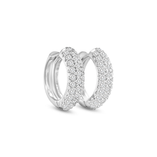 Round Brilliant Diamond Huggy Earrings