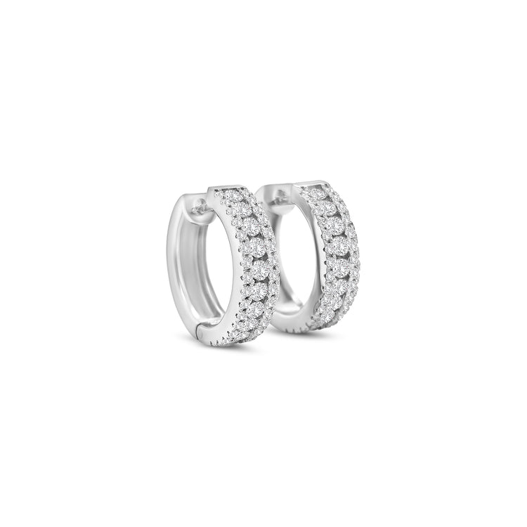 Round brilliant diamond huggy earrings, diamond huggie hoop earrings, elegant diamond huggy earrings, classic round brilliant cut earrings, fine jewelry diamond huggies, luxury diamond earrings for women, timeless diamond hoop earrings, everyday diamond huggy hoops, designer round brilliant earrings, white gold diamond huggie earrings.