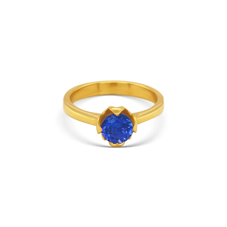 Round Cut Tanzanite Ring