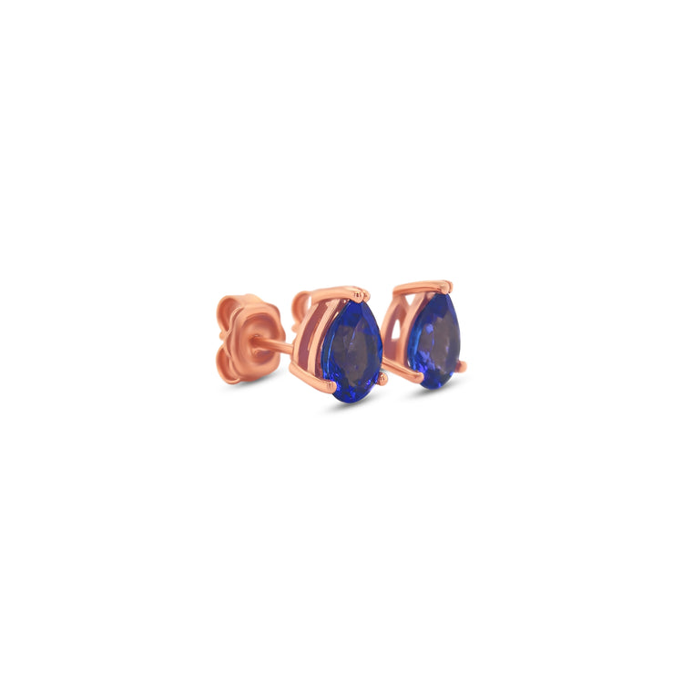 Pear Shape Tanzanite Stud Earrings