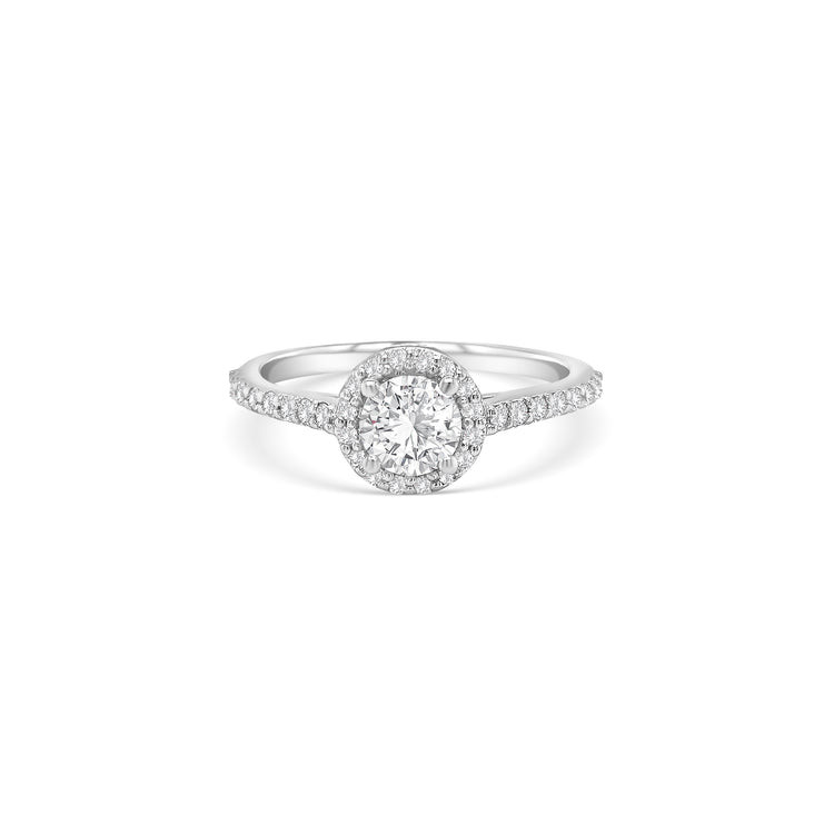 Round Brilliant Cut Halo Diamond Ring