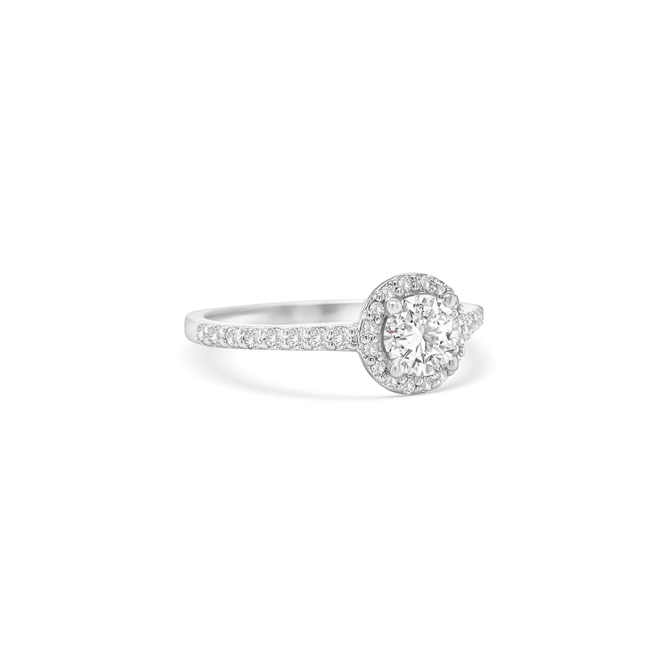 Round Brilliant Cut Halo Diamond Ring