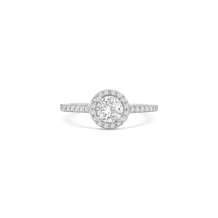 Round Brilliant Cut Halo Diamond Ring