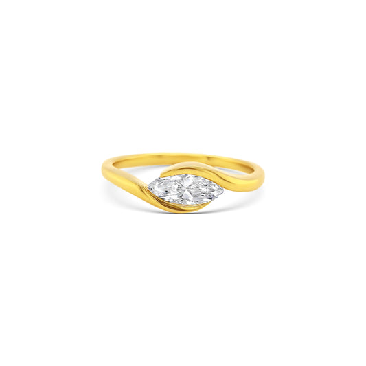 marquise diamond ring, yellow gold diamond ring, marquise cut solitaire, bypass diamond ring, elegant engagement ring, fine gold jewelry, women’s diamond ring, marquise solitaire gold ring, luxury diamond jewelry, marquise engagement ring
