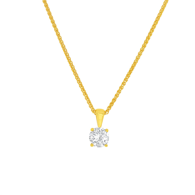 round brilliant diamond pendant, solitaire diamond necklace, classic diamond jewelry, round cut diamond pendant, elegant diamond pendant, fine jewelry necklace, timeless diamond pendant, white gold solitaire pendant, luxury diamond necklace, women’s diamond jewelry