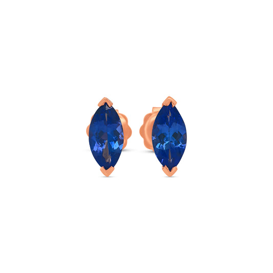Marquise Cut Tanzanite Stud Earrings