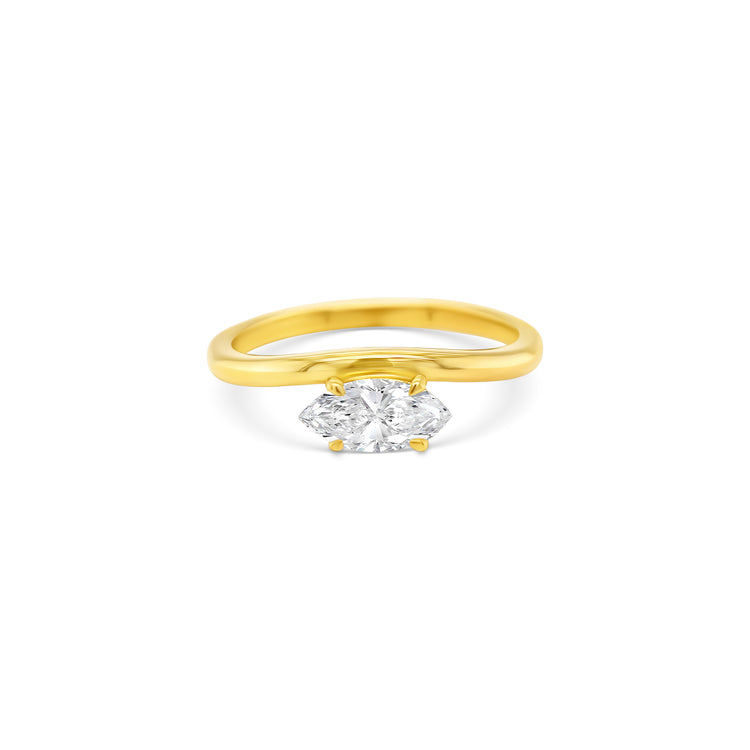 Marquise Cut Solitaire Diamond Ring
