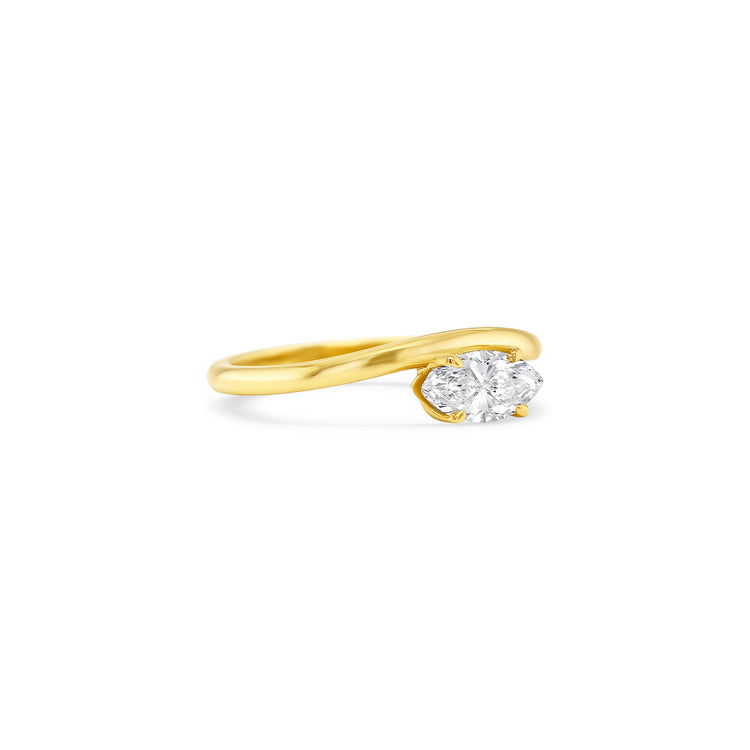 Marquise Cut Solitaire Diamond Ring