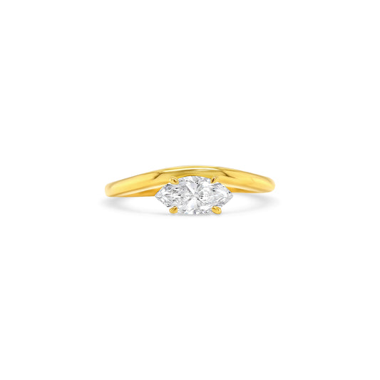 Marquise Cut Solitaire Diamond Ring