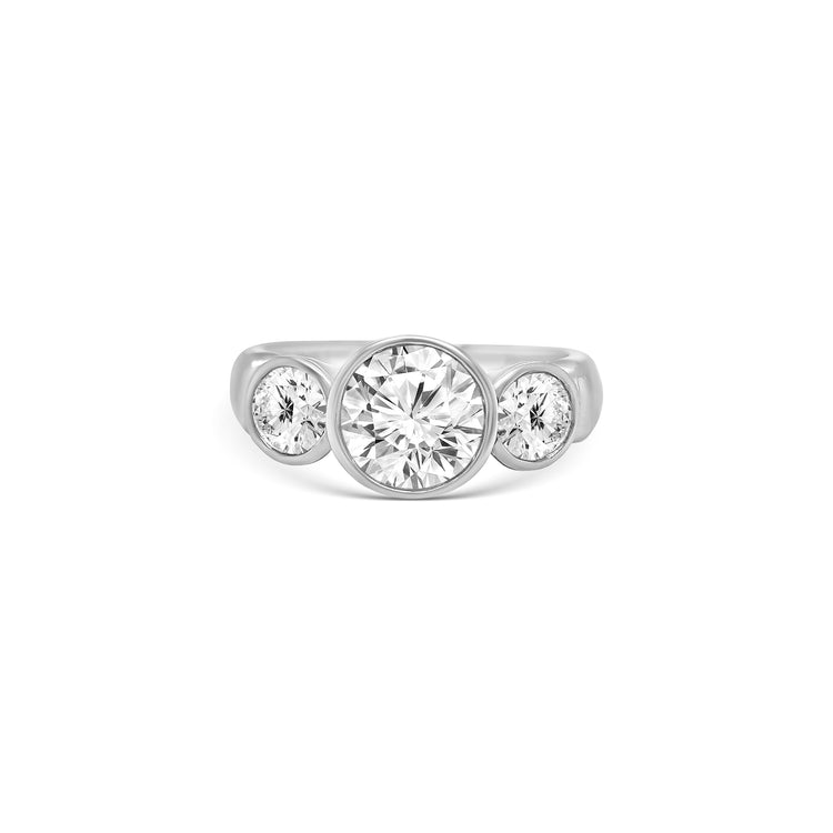 Round Brilliant Three Stone Diamond Ring
