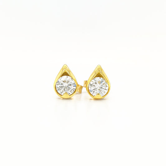 Round Brilliant Diamond Stud Earrings