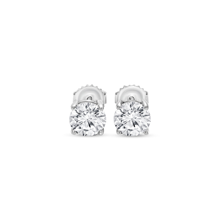 Round Brilliant Diamond Stud Earrings