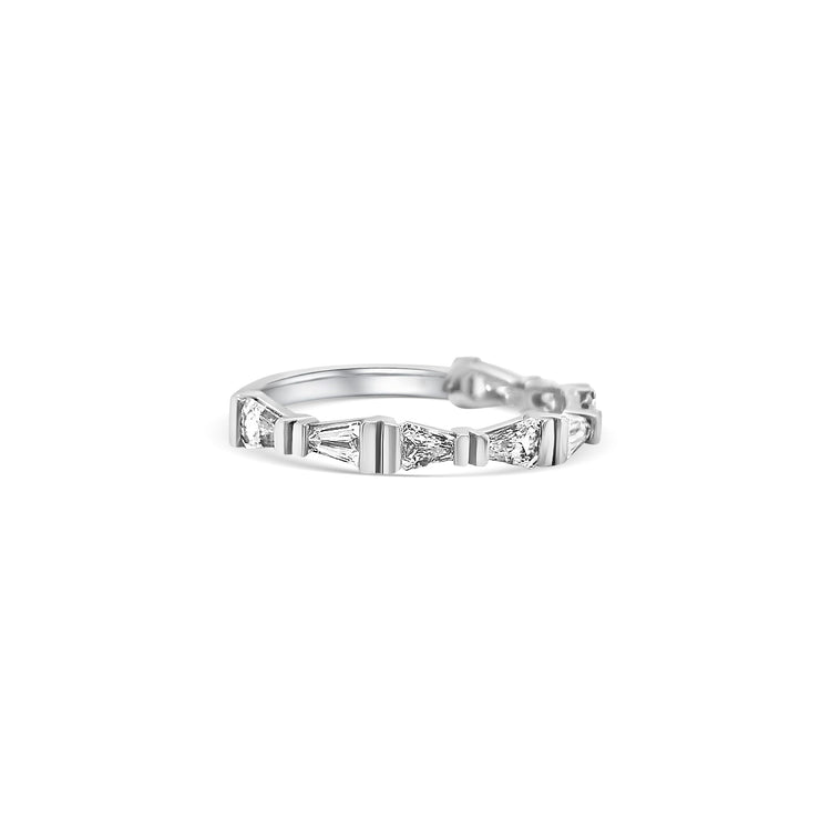 Kite Shape Half Eternity Diamond Ring