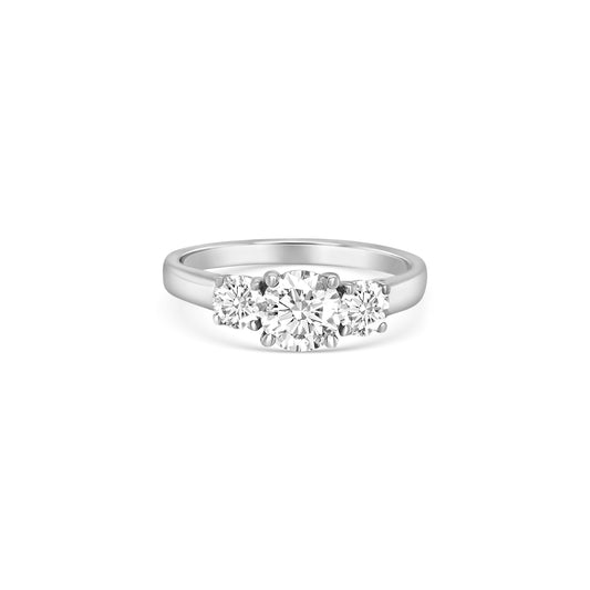 Round Brilliant Three Stone Diamond Ring