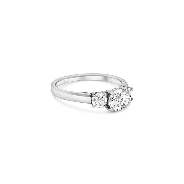 Round Brilliant Three Stone Diamond Ring