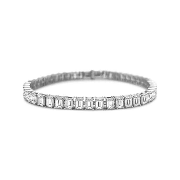 Emerald Cut Diamond Tennis Bracelet