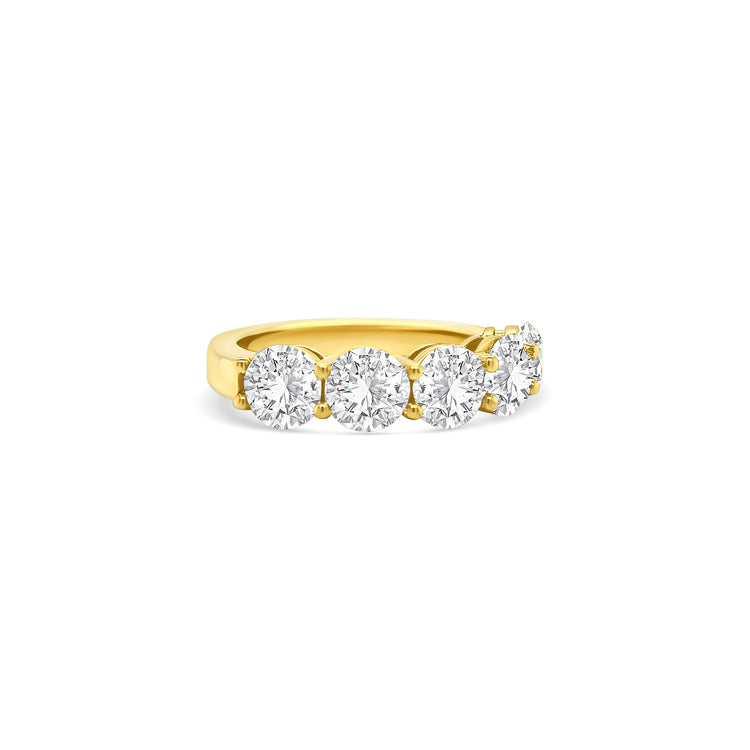 Round Brilliant Cut Half Eternity Diamond Ring