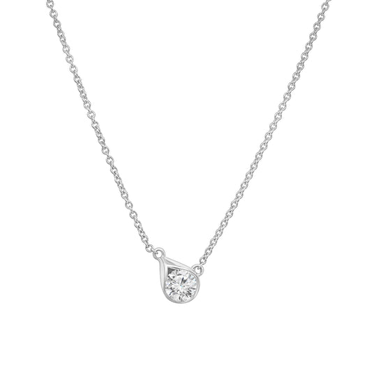 Round Brilliant Teardrop Diamond Pendant