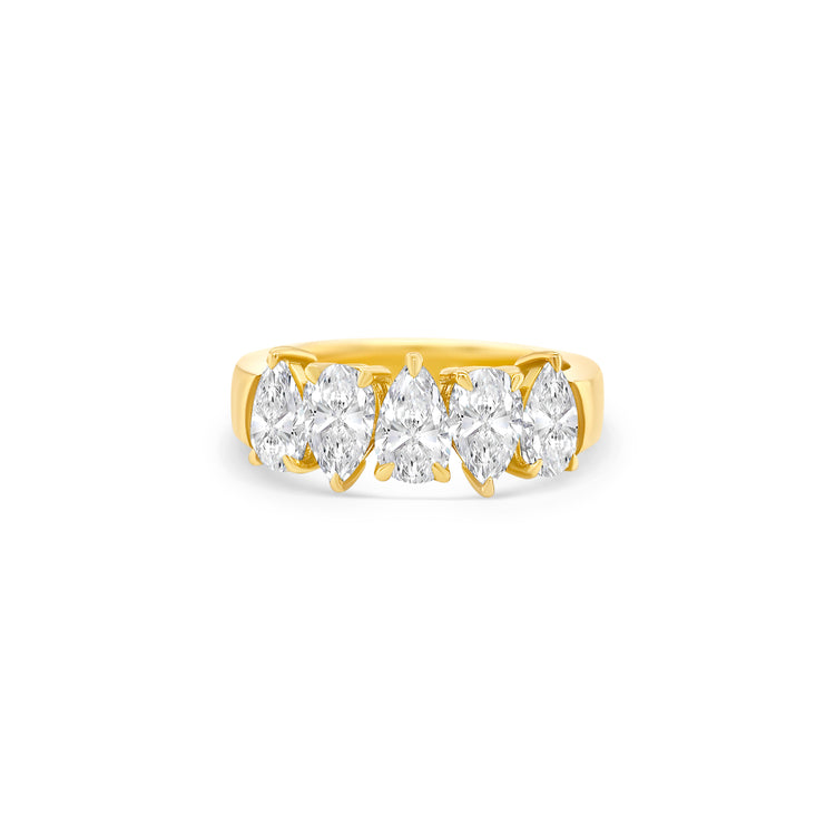 Pear Shape Half Eternity Diamond Ring