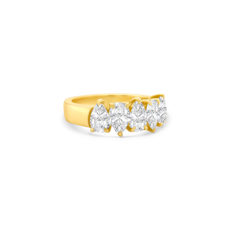 Pear Shape Half Eternity Diamond Ring