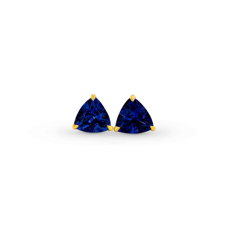Trillion Cut Tanzanite Stud Earrings