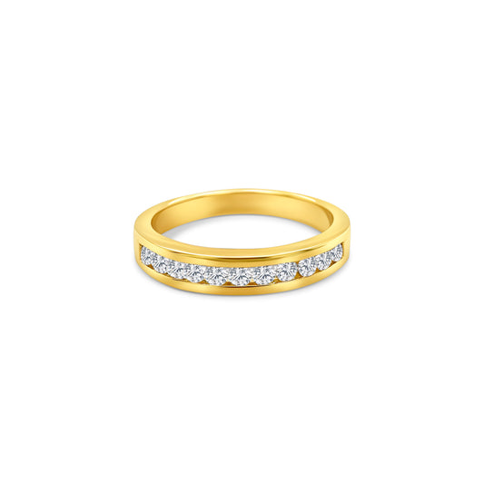 Round Brilliant Channel Set Diamond Ring