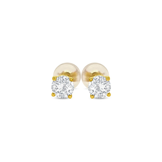 Round Brilliant Cut Diamond Stud Earrings