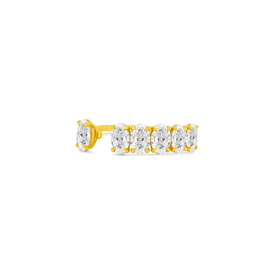 Oval Cut Open Diamond Ring