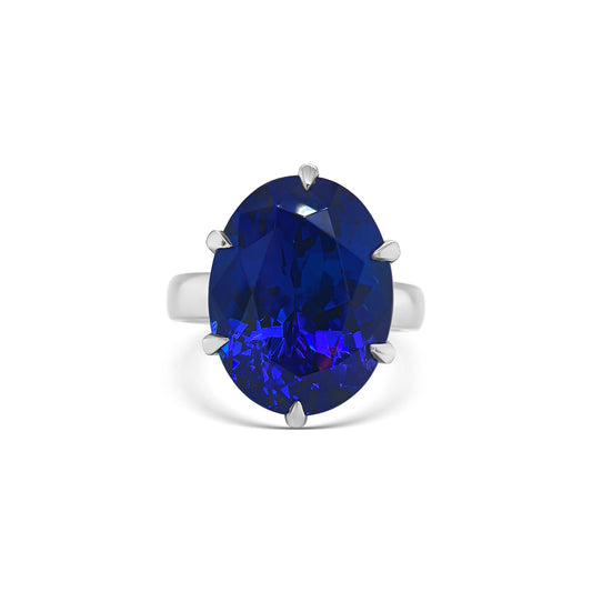 Oval Solitaire Tanzanite Ring