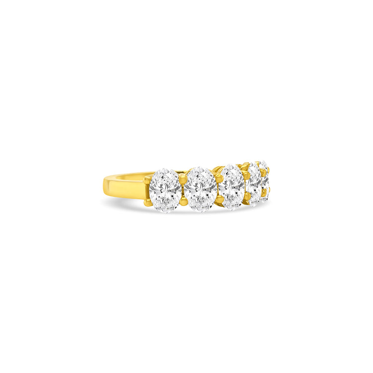 Oval Cut Half Eternity Diamond Ring