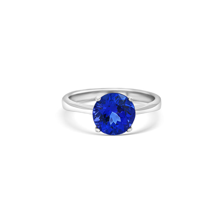 Round Cut Tanzanite Solitaire Ring