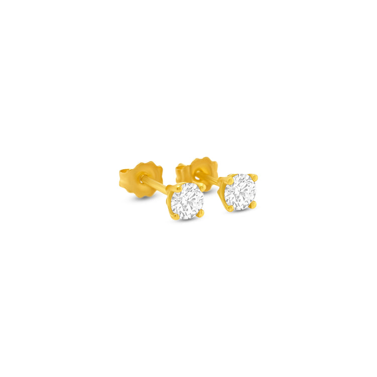 Round Brilliant Cut Diamond Stud Earrings