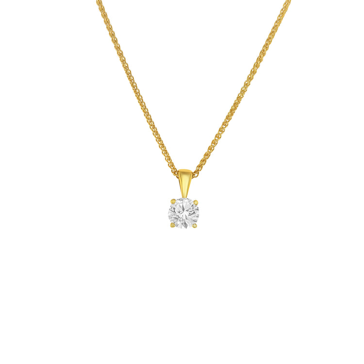 Round Brilliant Solitaire Diamond Pendant