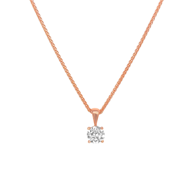 Round Brilliant Solitaire Diamond Pendant