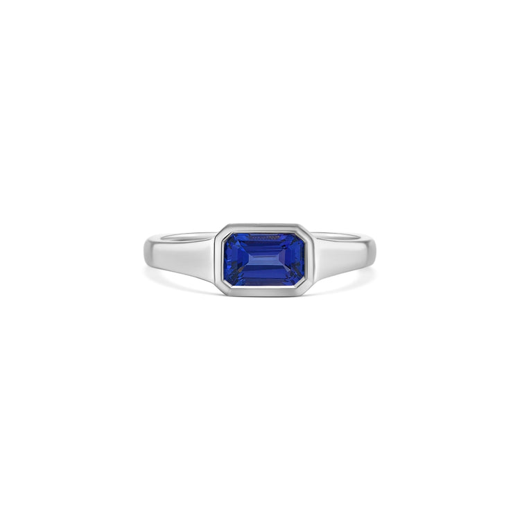 Emerald Cut Tanzanite Solitaire Ring