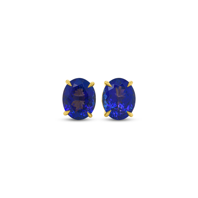 Oval Cut Tanzanite Drop Earrings