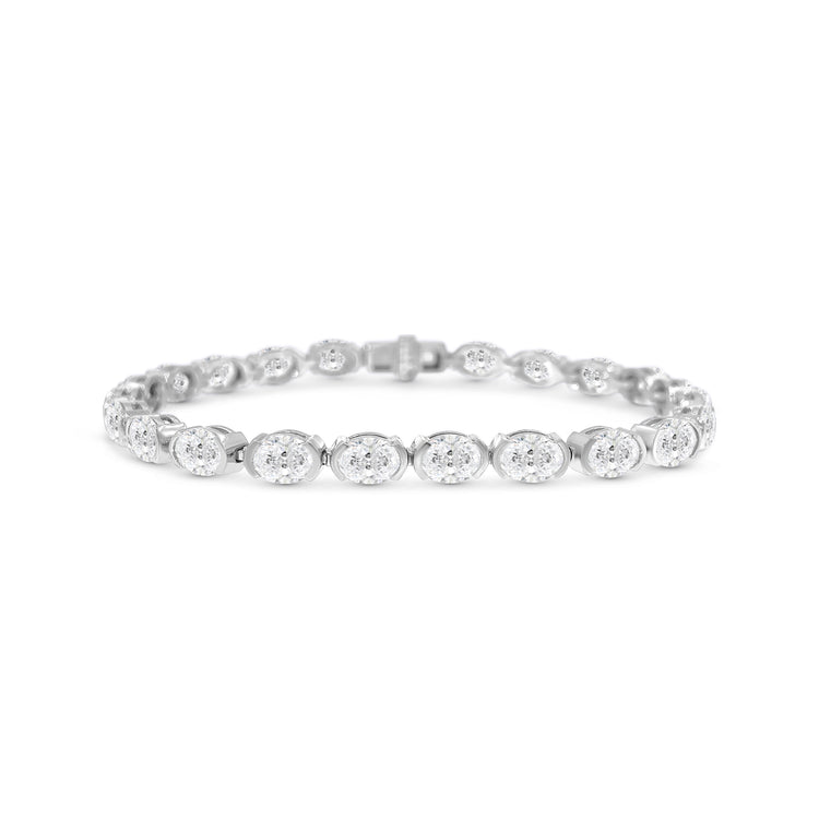 Oval Cut Diamond Tennis Bracelet