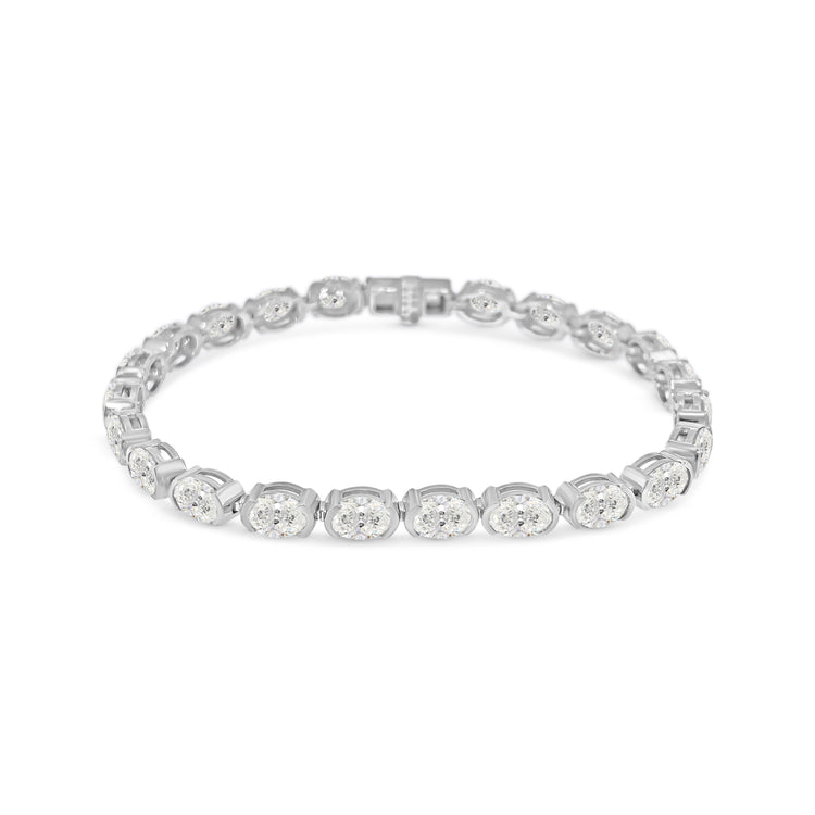 Oval Cut Diamond Tennis Bracelet