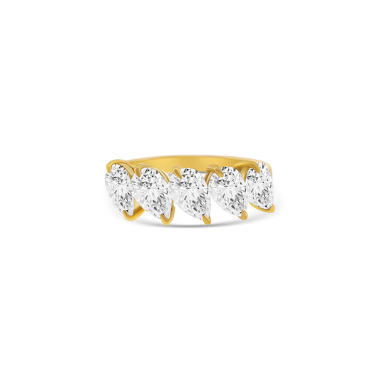 Pear Cut Diamond Five Stone Ring