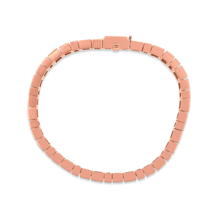 Baguette Cut Black Diamond Tennis Bracelet