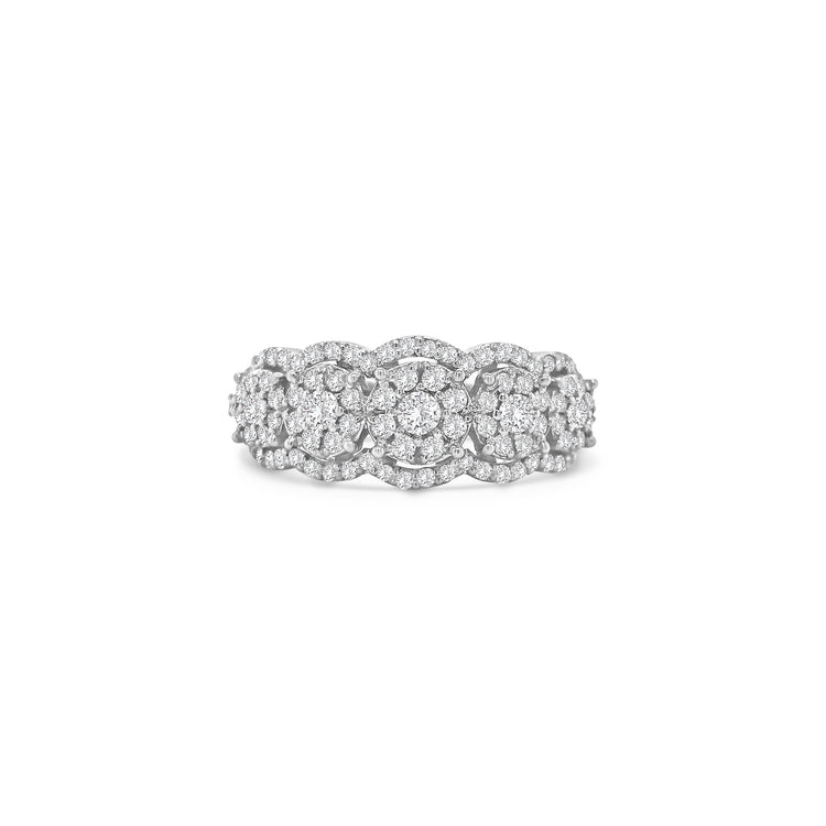Round brilliant cut diamond illusion ring, illusion set diamond ring, round diamond engagement ring, elegant diamond illusion jewelry, fine jewelry diamond ring, luxury round brilliant diamond ring, illusion setting engagement ring, classic round diamond ring, designer illusion set diamond jewelry, timeless diamond ring for women.
