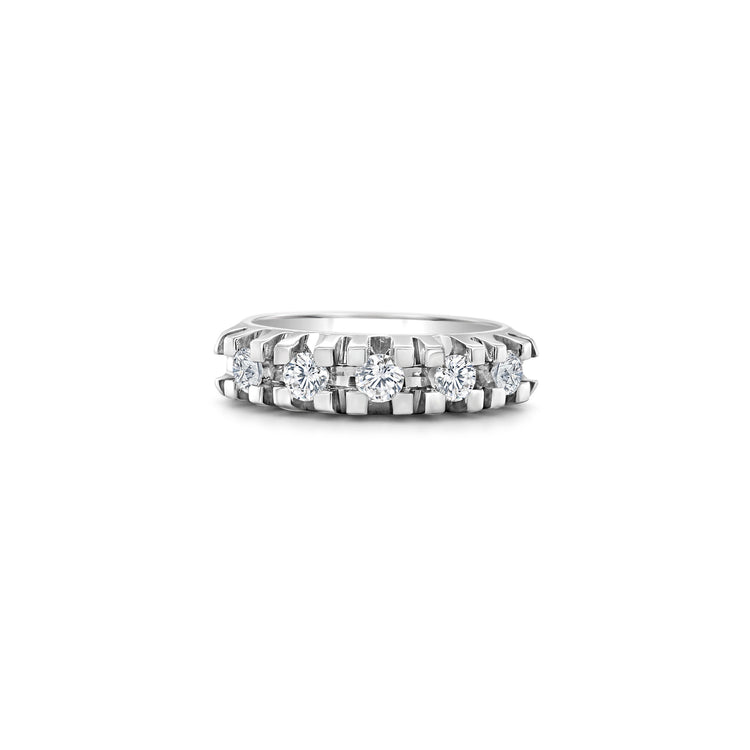 Round Brilliant Five Stone Diamond Ring