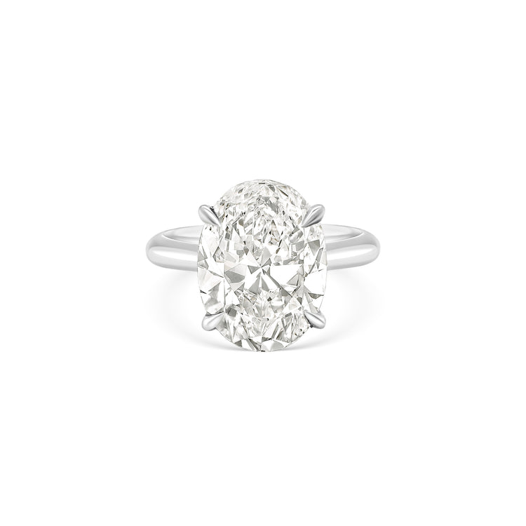 Oval Solitaire Diamond Ring