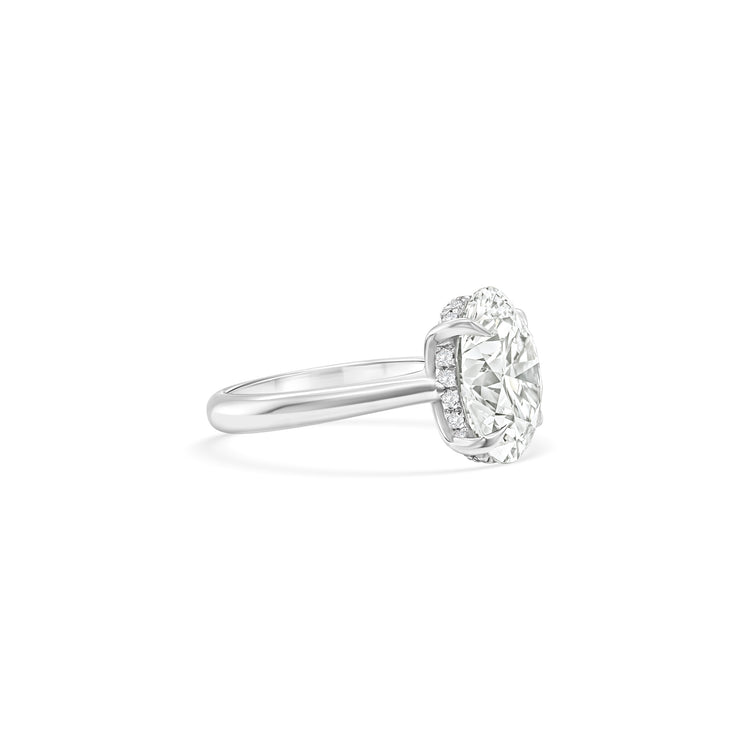 Oval Solitaire Diamond Ring
