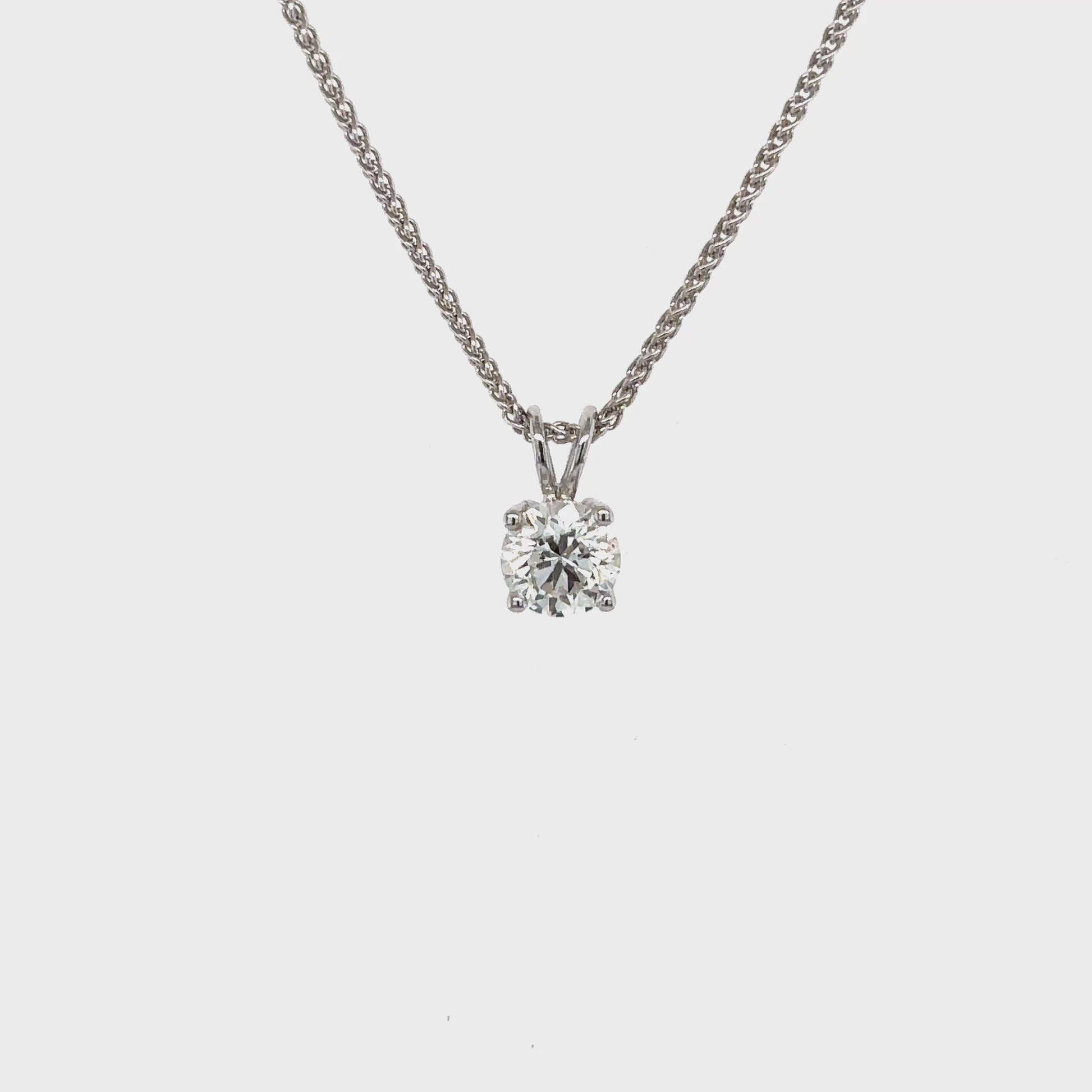 Round Brilliant Solitaire Diamond Pendant