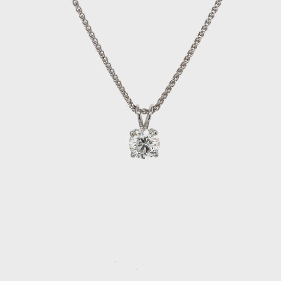 Round Brilliant Solitaire Diamond Pendant